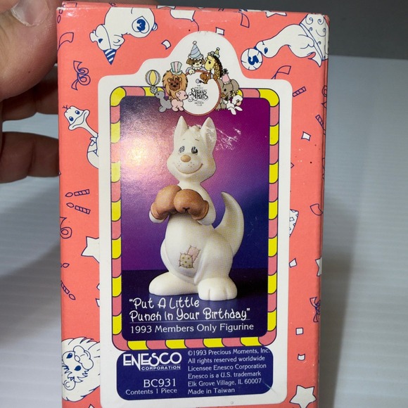 Precious Moments Other - VTG Precious Moments Put A Little Punch In Your Birthday Kangaroo Figurine 1993
